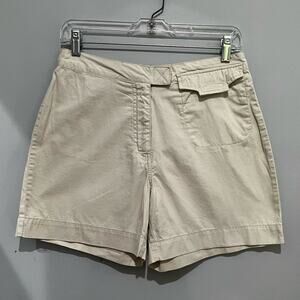 NEW Express Bleu 90s Cotton Chino 5” Relaxed Velcro Pocket Khaki Cargo Shorts